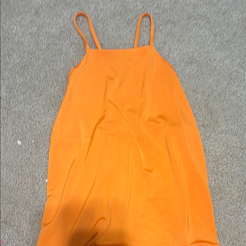 Vibrant Orange Slip Dress